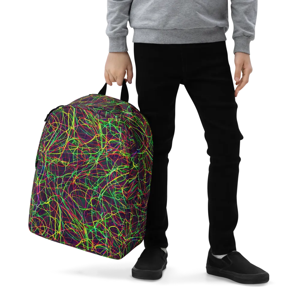 Luminous Labyrinth on Minimalist Backpack — Zoomed-in
