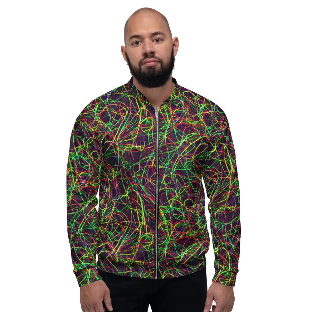 Luminous Labyrinth on Bomber Jacket — Front
