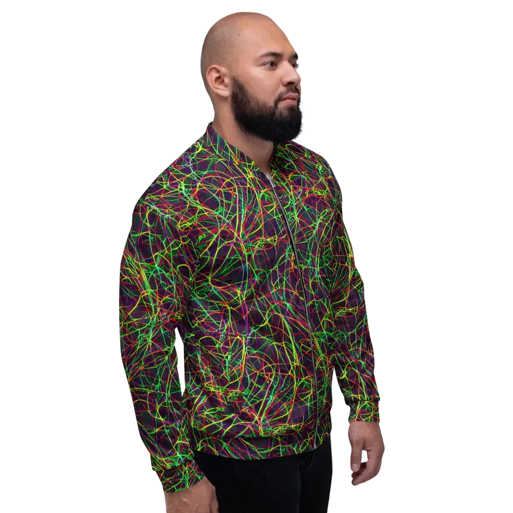 Luminous Labyrinth on Bomber Jacket — Right
