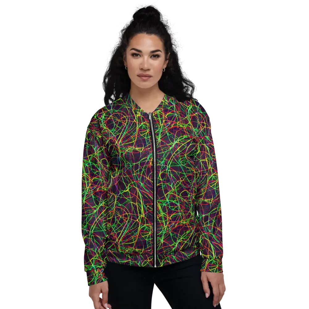 Luminous Labyrinth on Bomber Jacket — Front