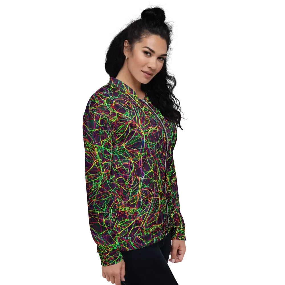 Luminous Labyrinth on Bomber Jacket — Right