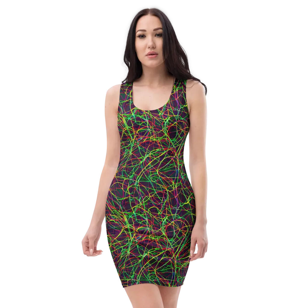 Luminous Labyrinth on Bodycon Dress — Front