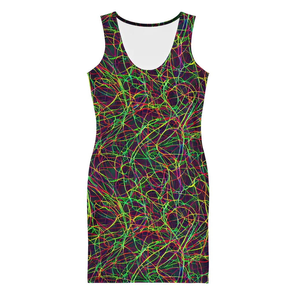 Luminous Labyrinth on Bodycon Dress — Front