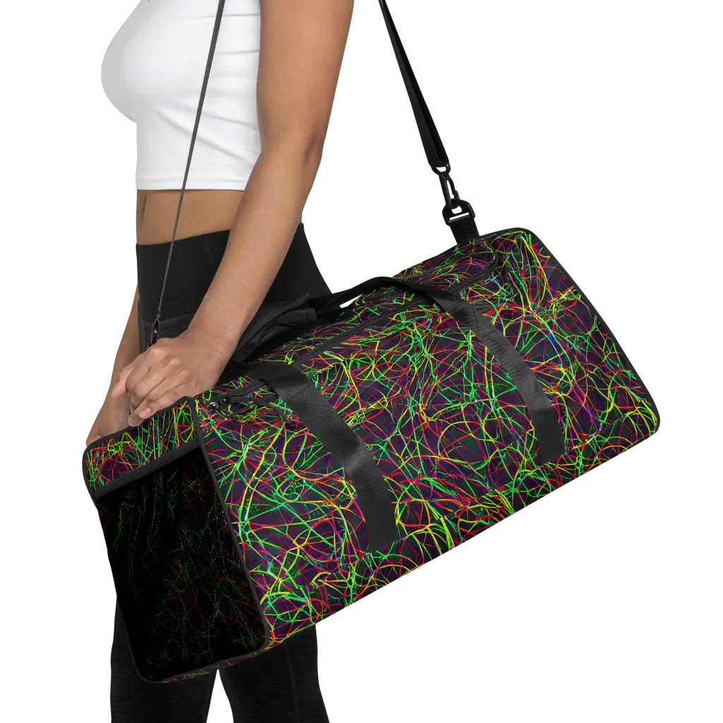 Luminous Labyrinth on Duffle Bag — Front