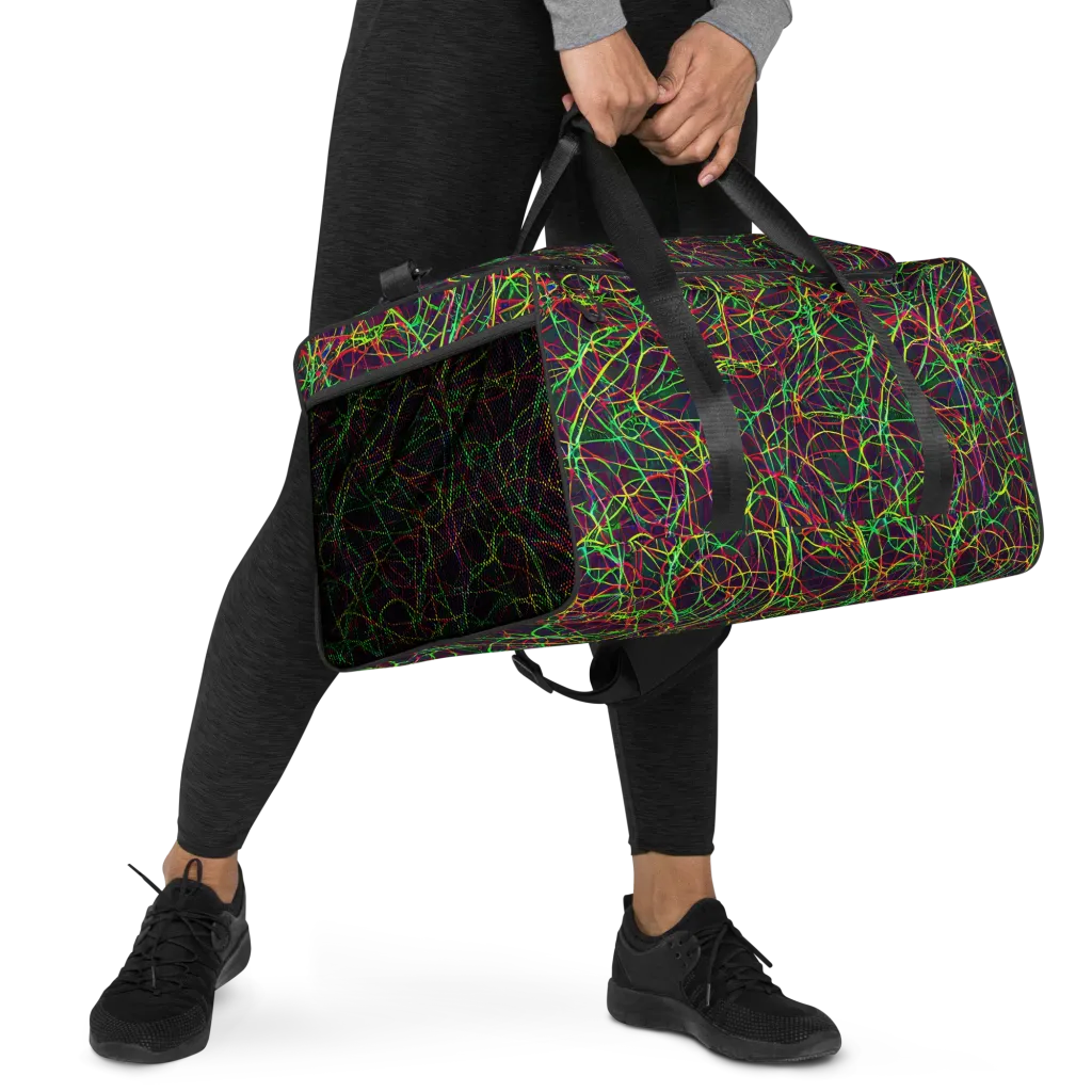 Luminous Labyrinth on Duffle Bag — Right Front