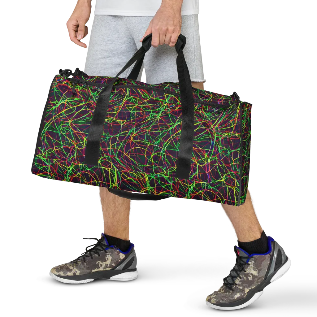 Luminous Labyrinth on Duffle Bag — Front
