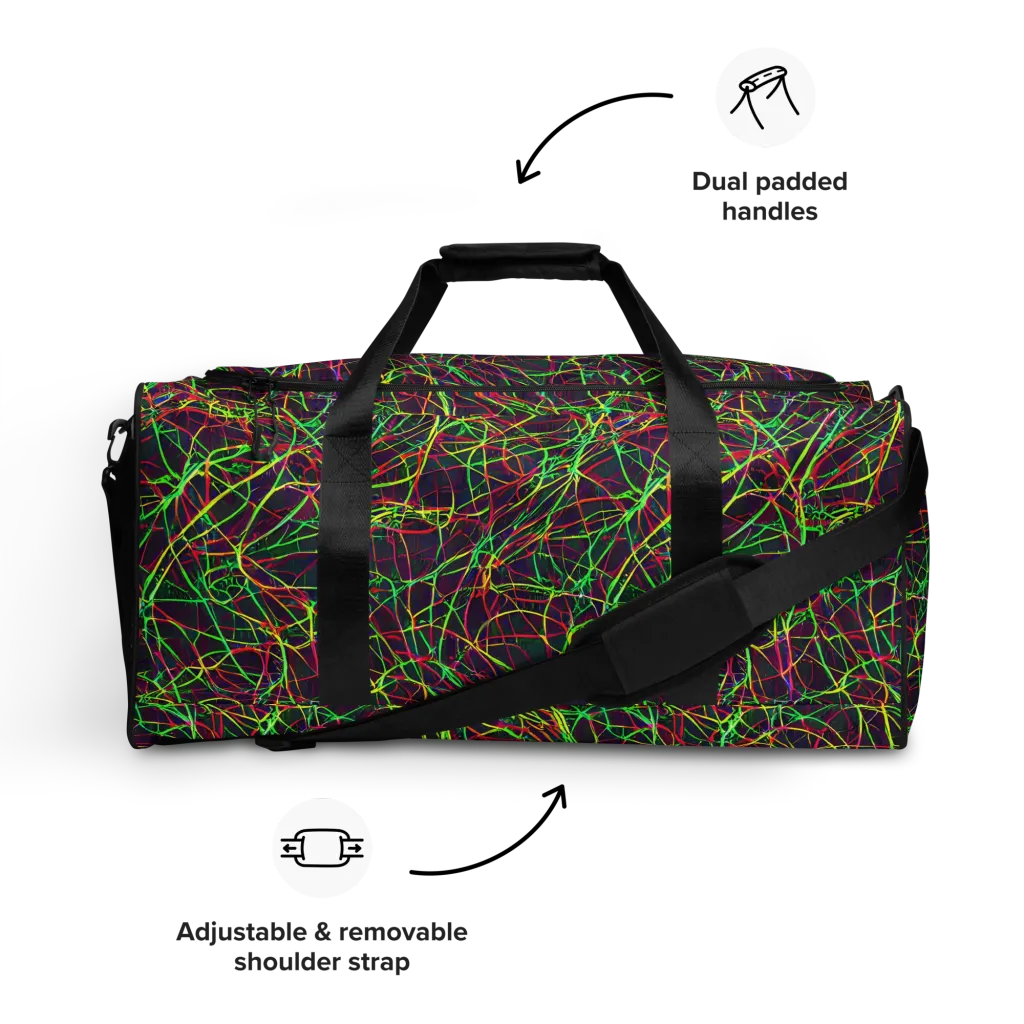 Luminous Labyrinth on Duffle Bag — Front