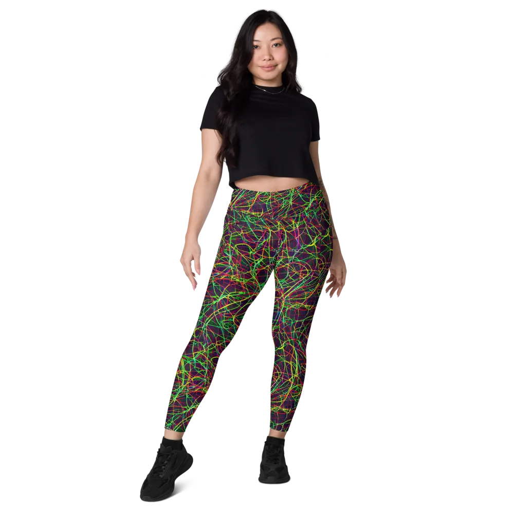 Luminous Labyrinth on Leggings with Pockets — Front