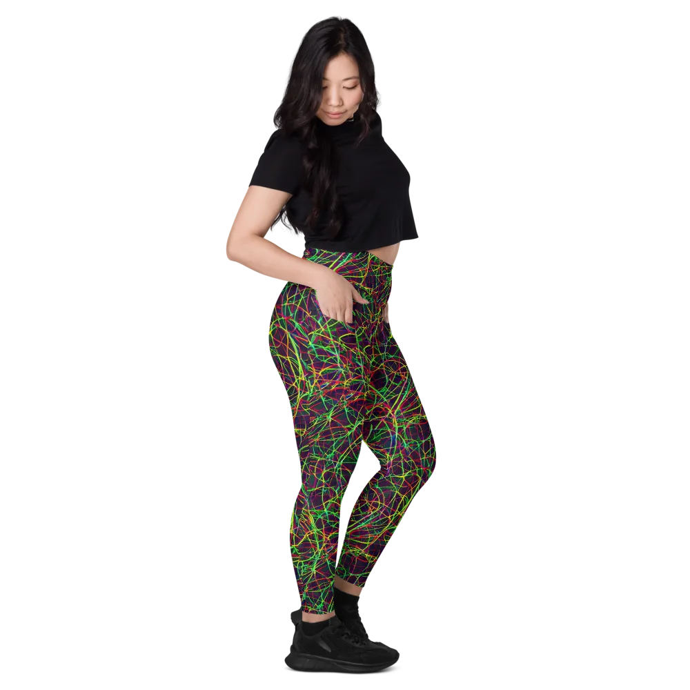 Luminous Labyrinth on Leggings with Pockets — Right