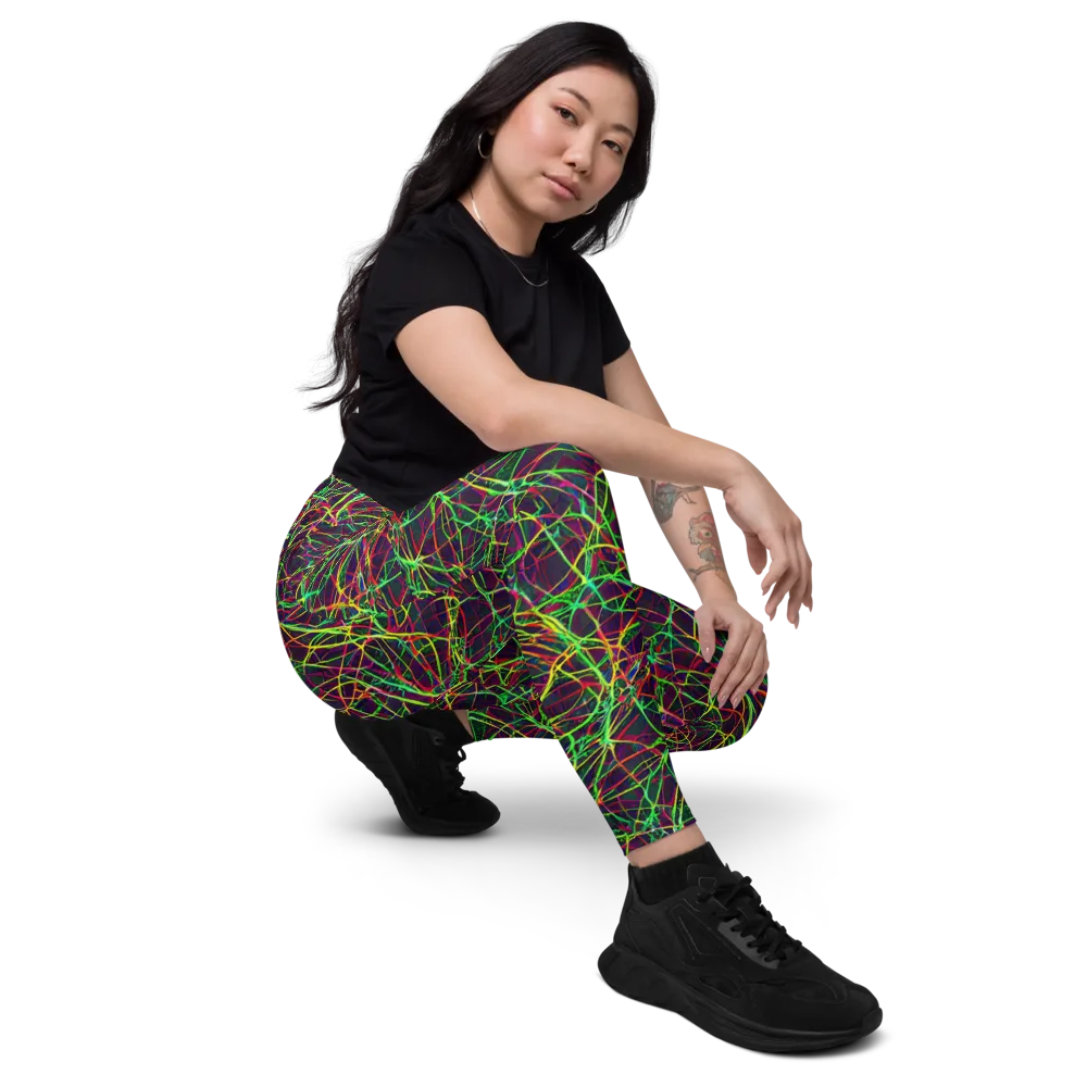 Luminous Labyrinth on Leggings with Pockets — Right Front