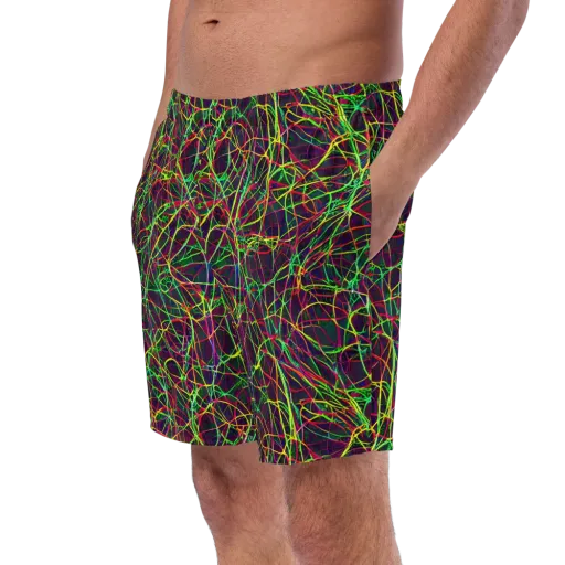Luminous Labyrinth on a Swim Trunks