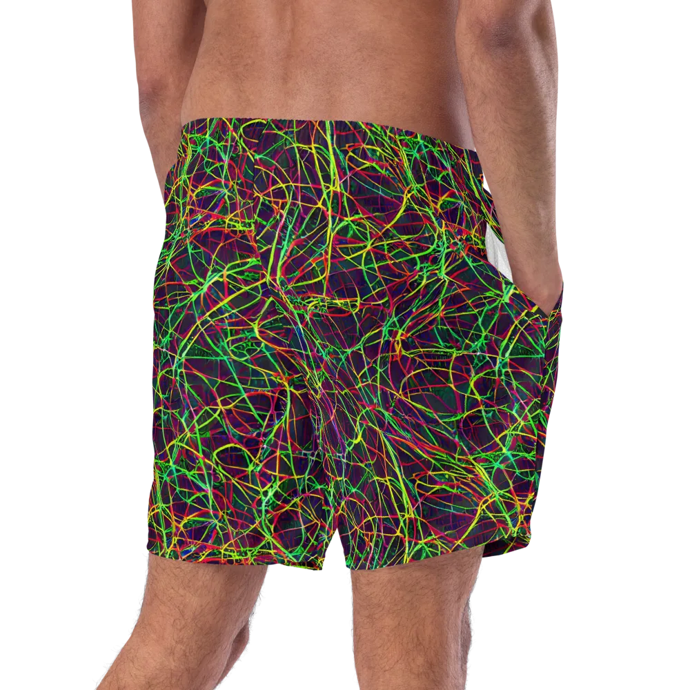 Luminous Labyrinth on Swim Trunks — Right Back