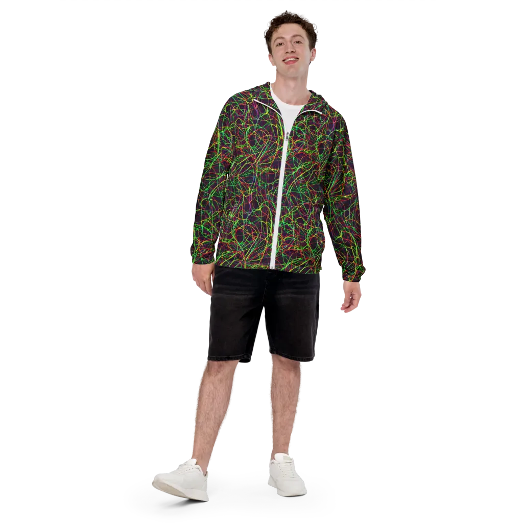 Luminous Labyrinth on Men's Windbreaker — Front