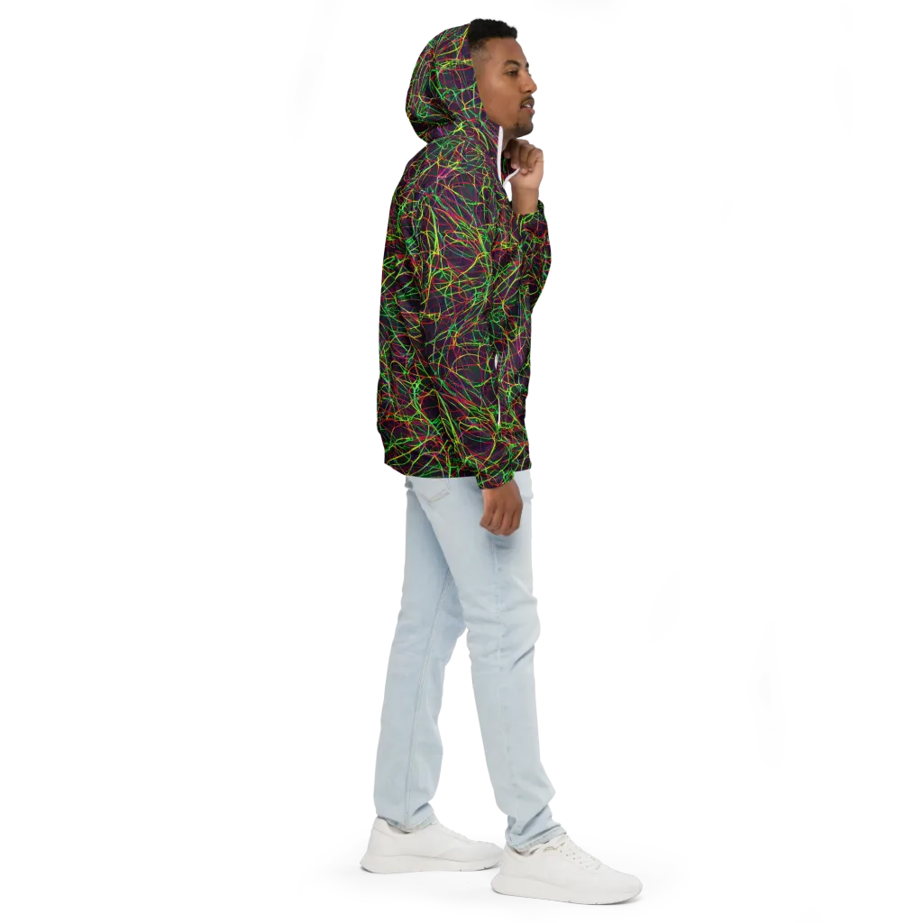 Luminous Labyrinth on Men's Windbreaker — Right