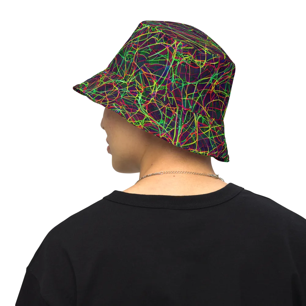 Luminous Labyrinth on Reversible Bucket Hat — Back Inside