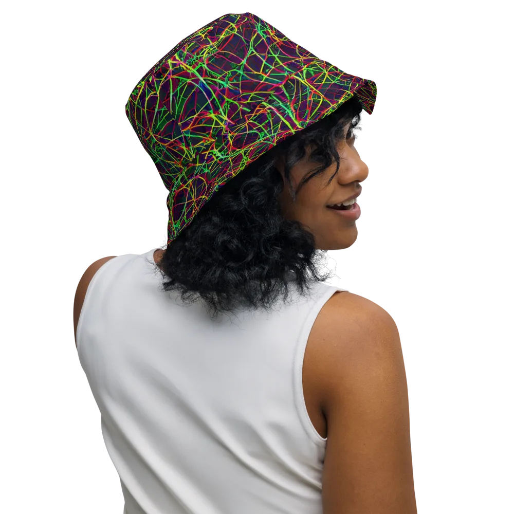 Luminous Labyrinth on Reversible Bucket Hat — Right Outside