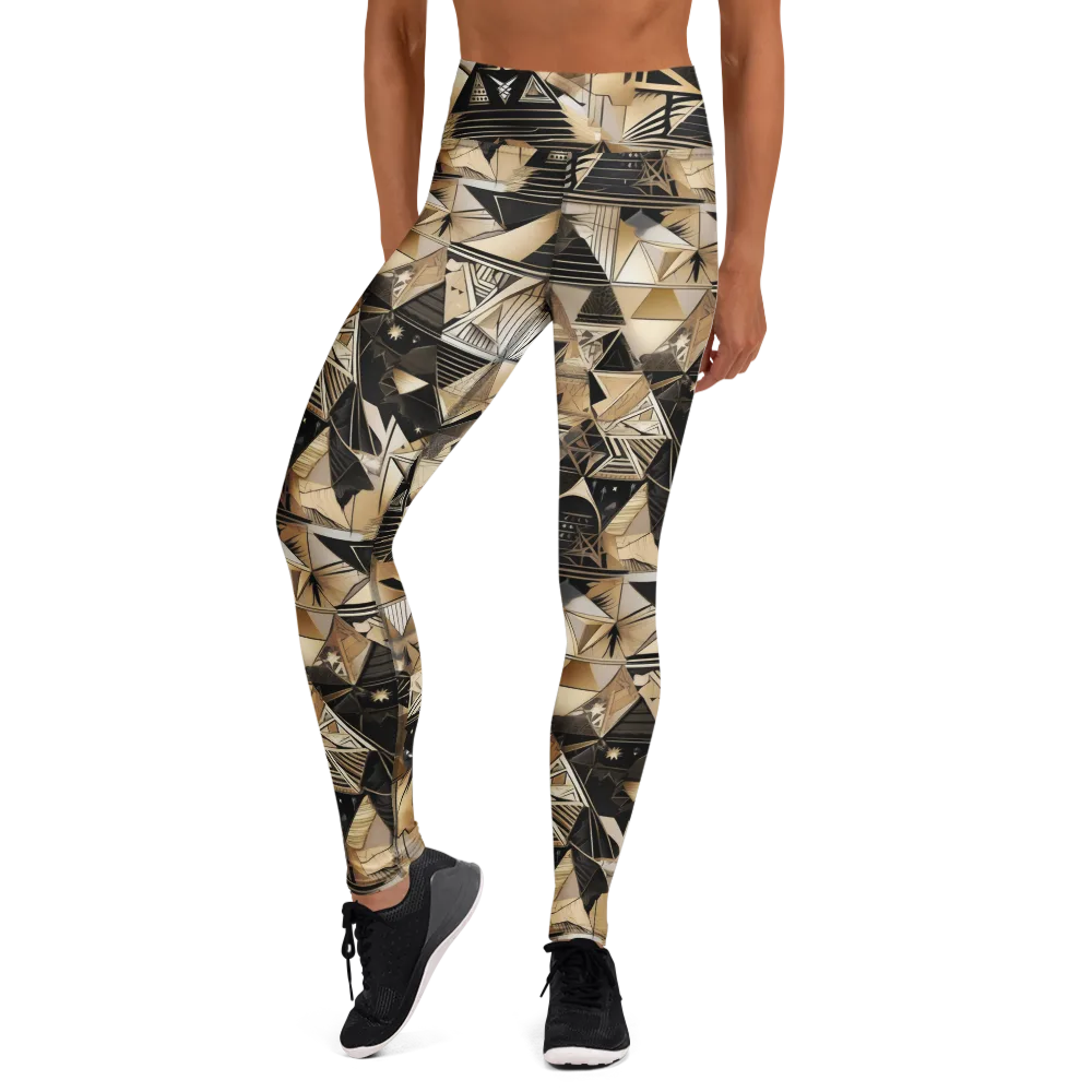 Nocturne Facets on Yoga Leggings — Front