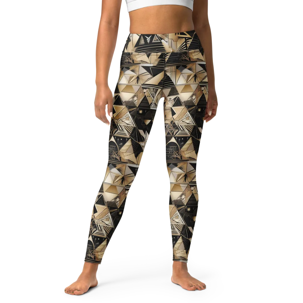 Nocturne Facets on Yoga Leggings — Front