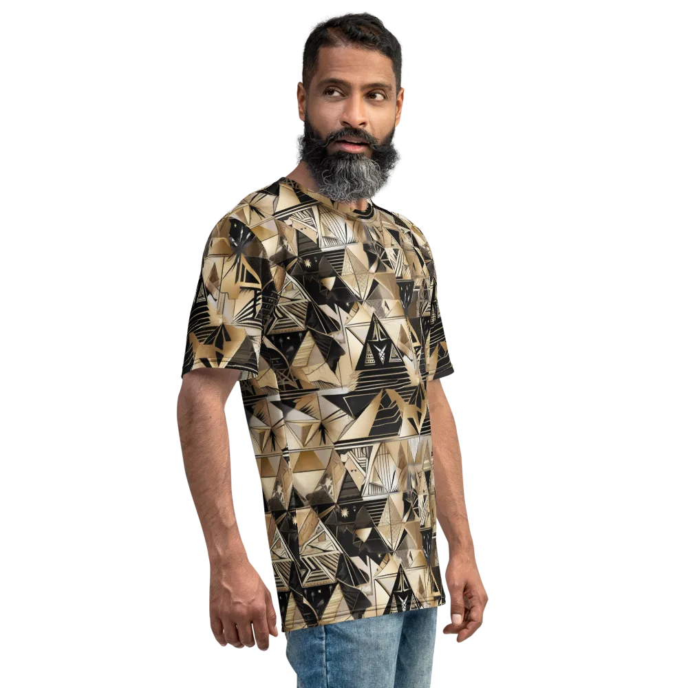 Nocturne Facets on Men's Crew Neck T-Shirt — Right