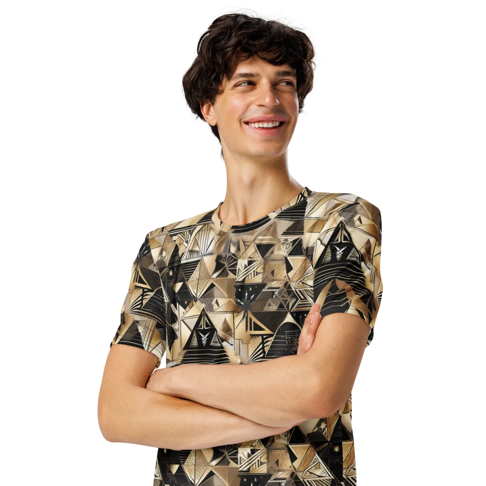 Nocturne Facets on Men's Crew Neck T-Shirt — Left Front