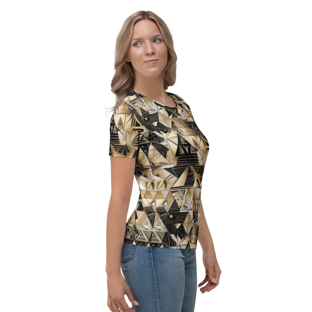 Nocturne Facets on Women's Crew Neck T-Shirt — Right