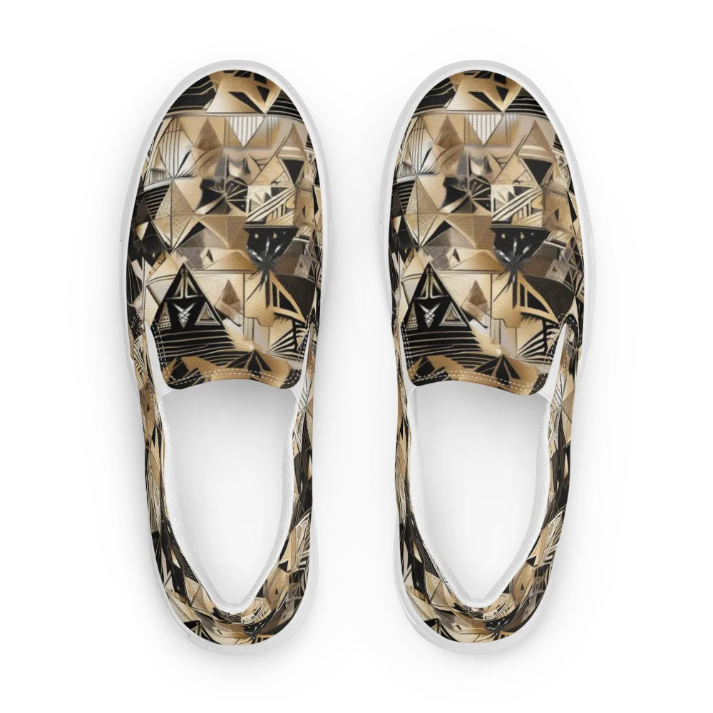 Nocturne Facets on Men's Slip-On Canvas Shoes — Front