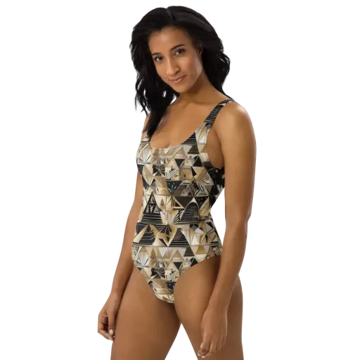 Nocturne Facets on a One-Piece Swimsuit