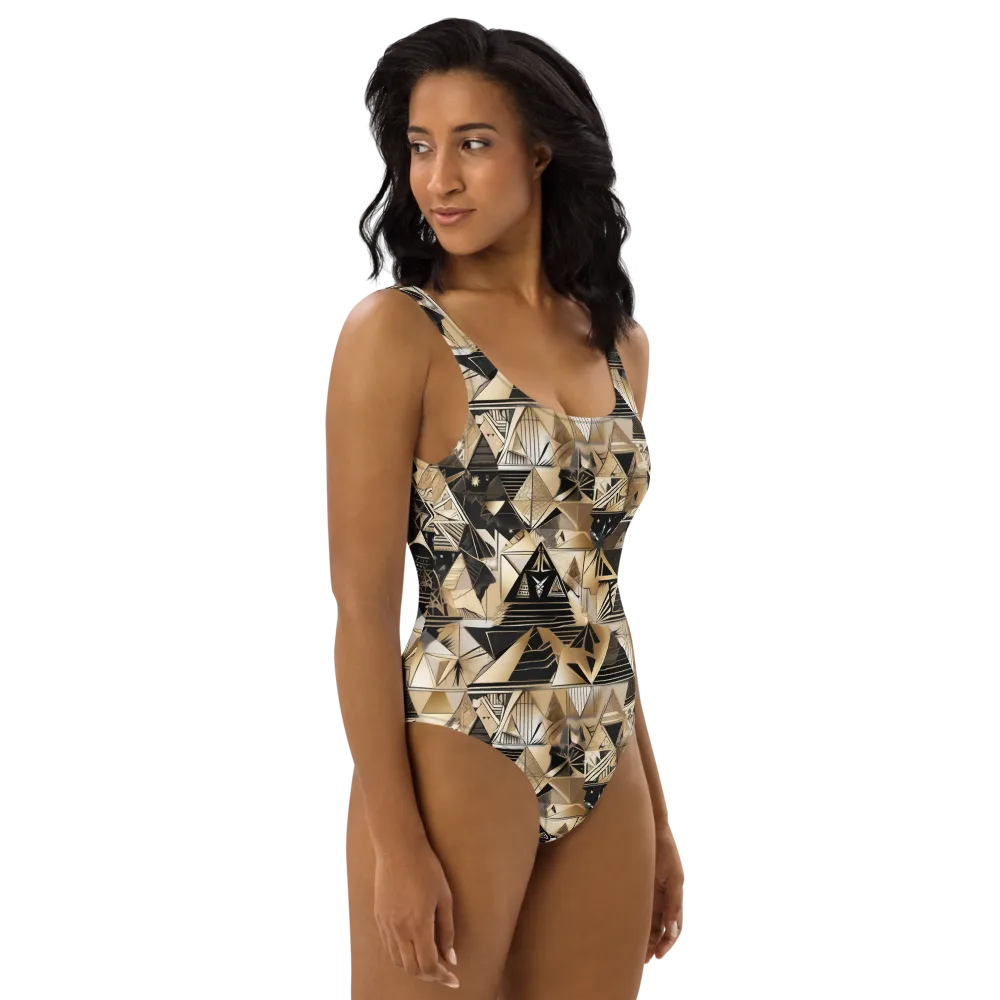 Nocturne Facets on One-Piece Swimsuit — Right