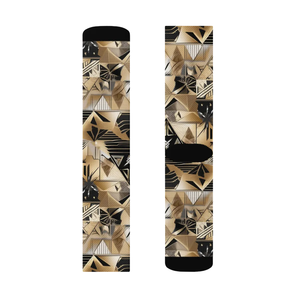 Nocturne Facets on Socks — Left Sock