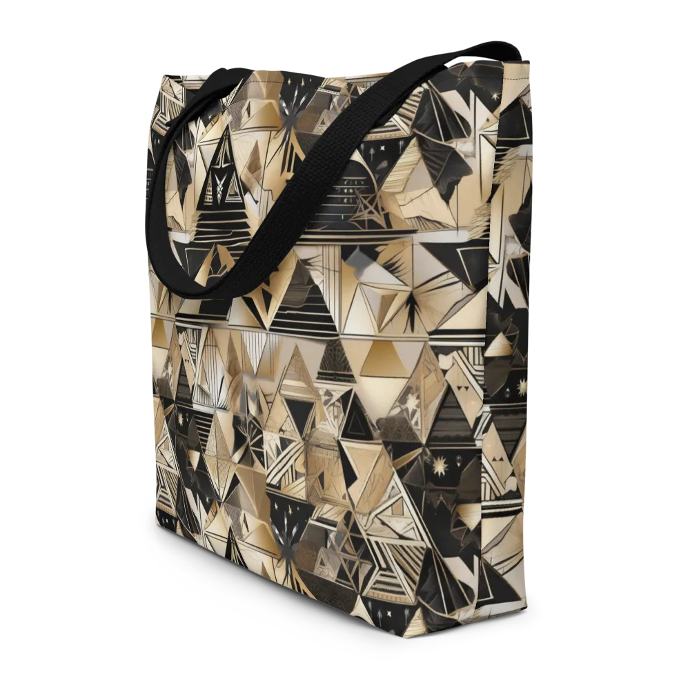 Nocturne Facets on Large Tote Bag W/ Pocket — Front
