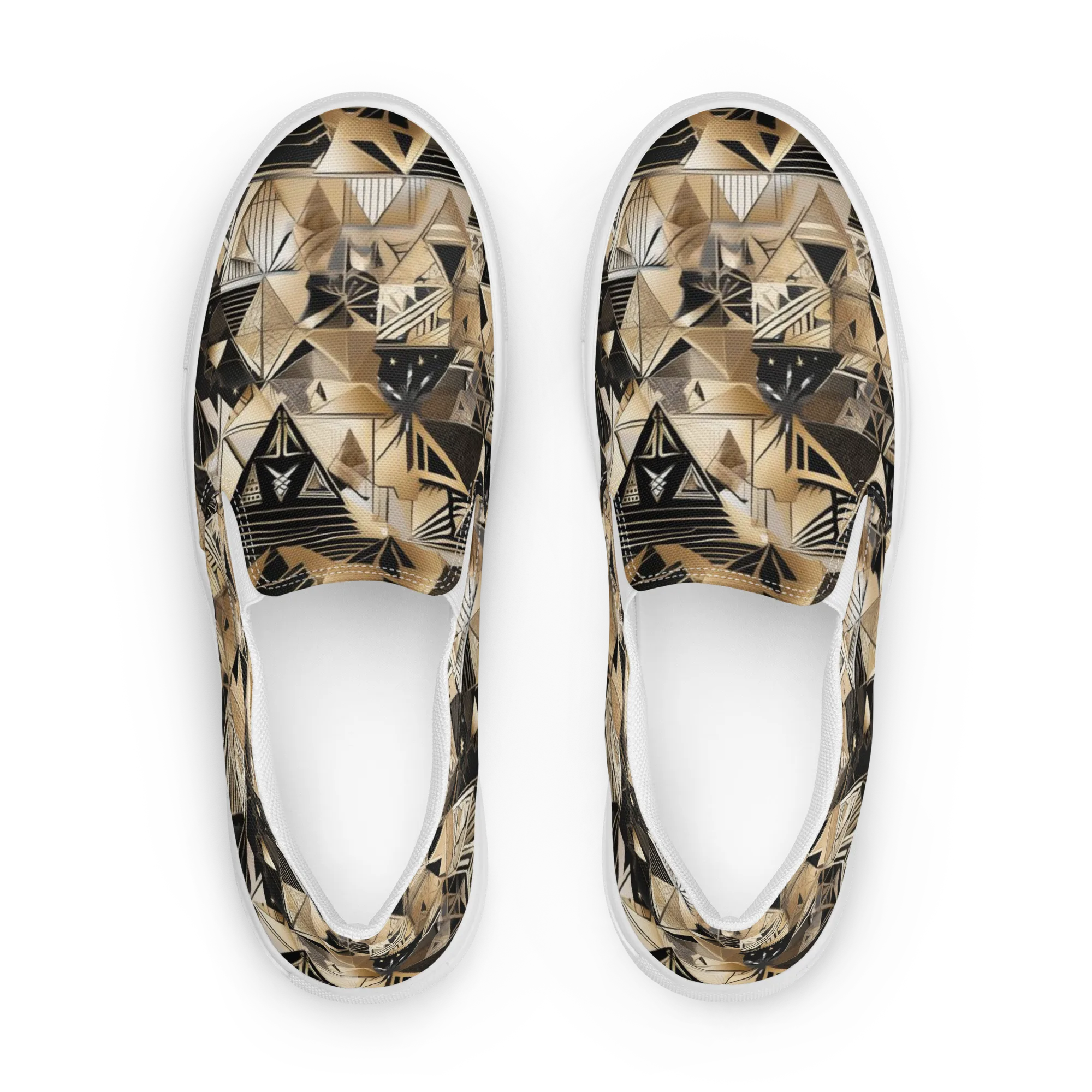 Nocturne Facets on Women's Slip-On Canvas Shoes — Front