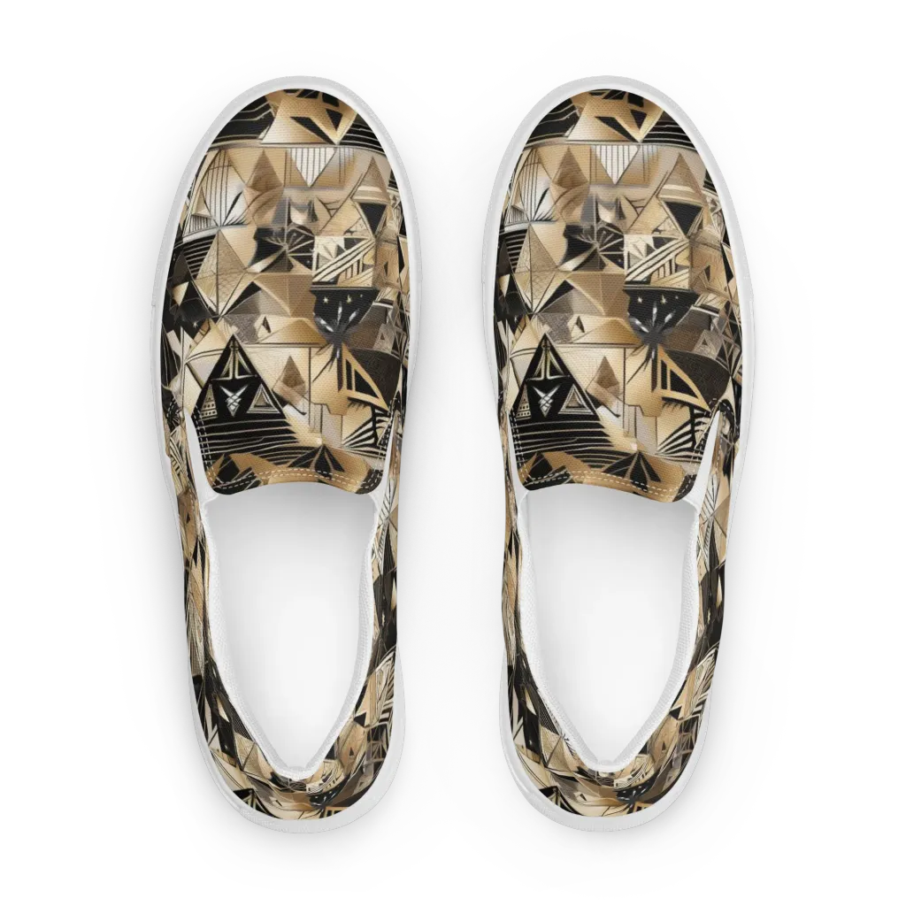 Nocturne Facets on Women's Slip-On Canvas Shoes — Front