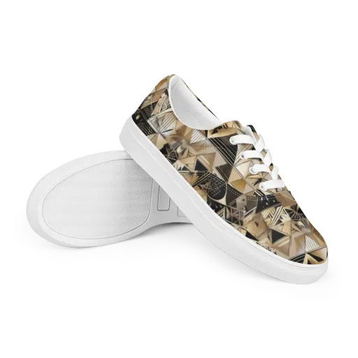 Nocturne Facets on a Men's Lace-Up Canvas Shoes