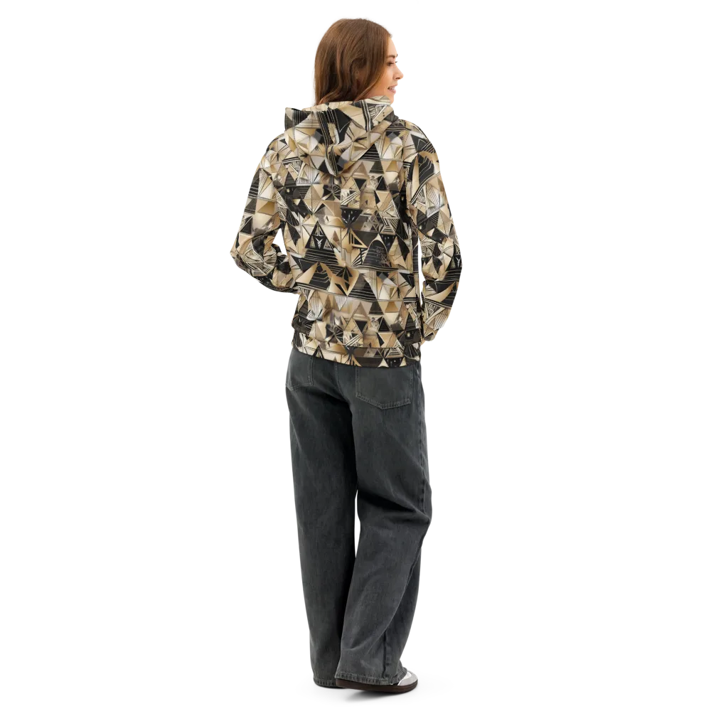 Nocturne Facets on Cotton Hoodie — Back