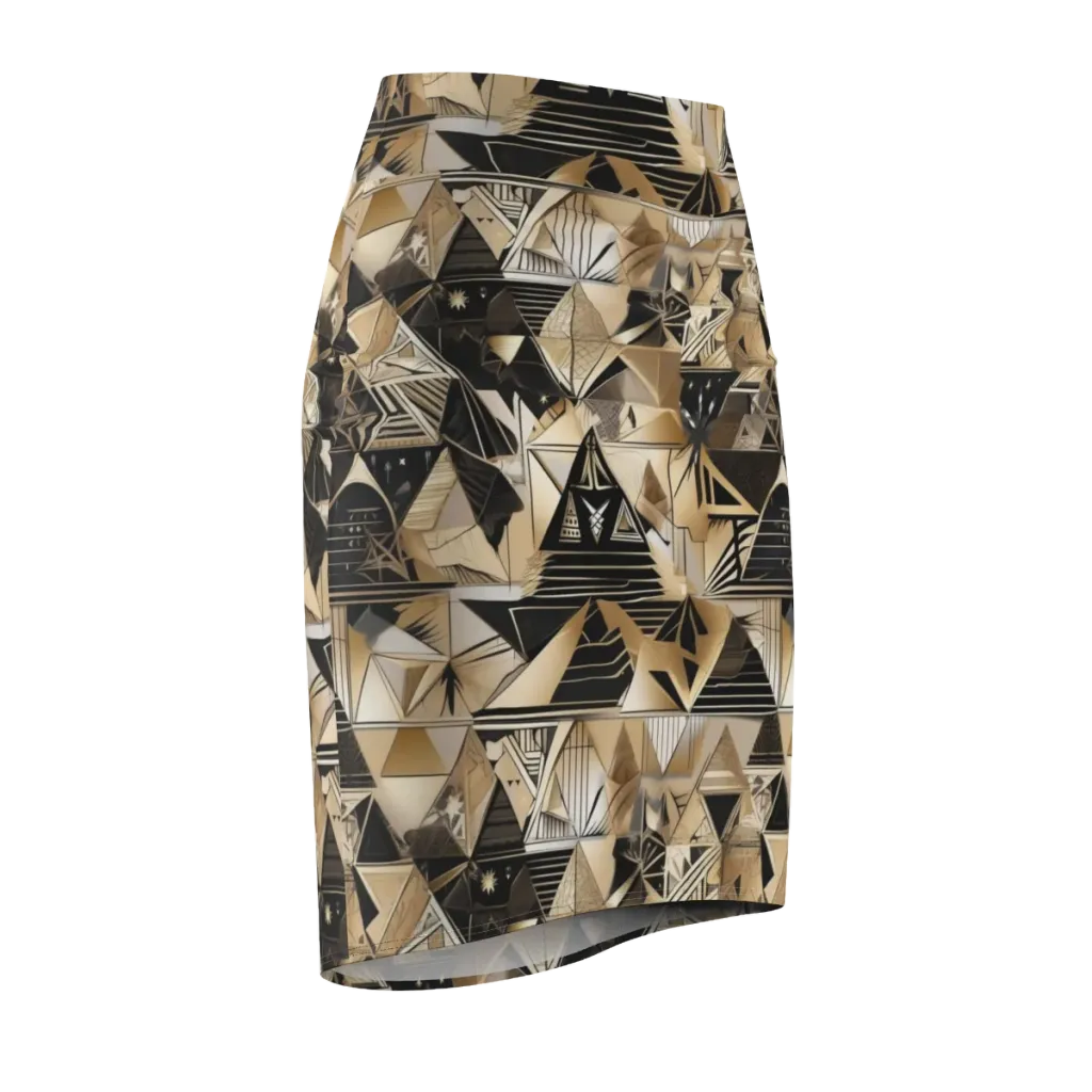 Nocturne Facets on Pencil Skirt — Front Side