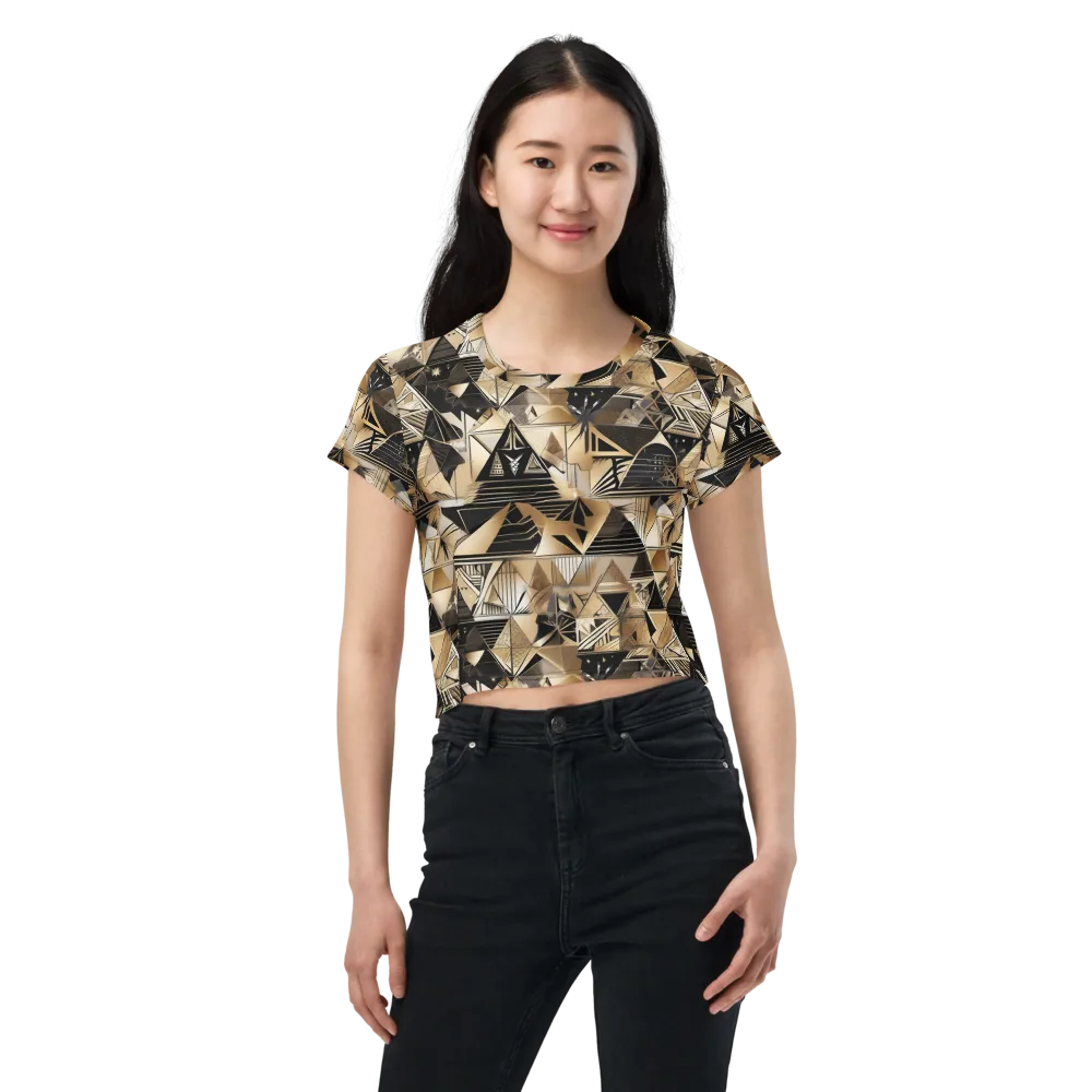 Nocturne Facets on Crop Tee — Front