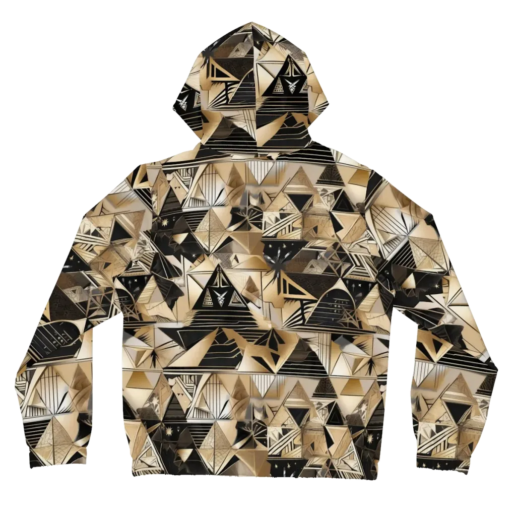 Nocturne Facets on Women's Full-Zip Hoodie — Back