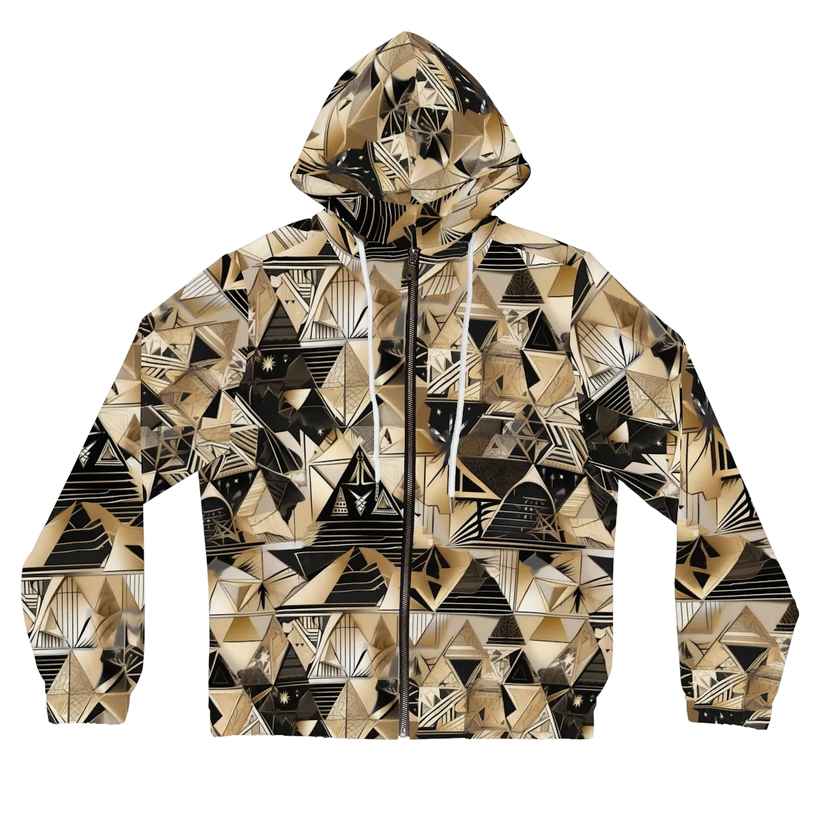 Nocturne Facets on Women's Full-Zip Hoodie — Front