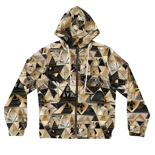 Nocturne Facets on a Women's Full-Zip Hoodie