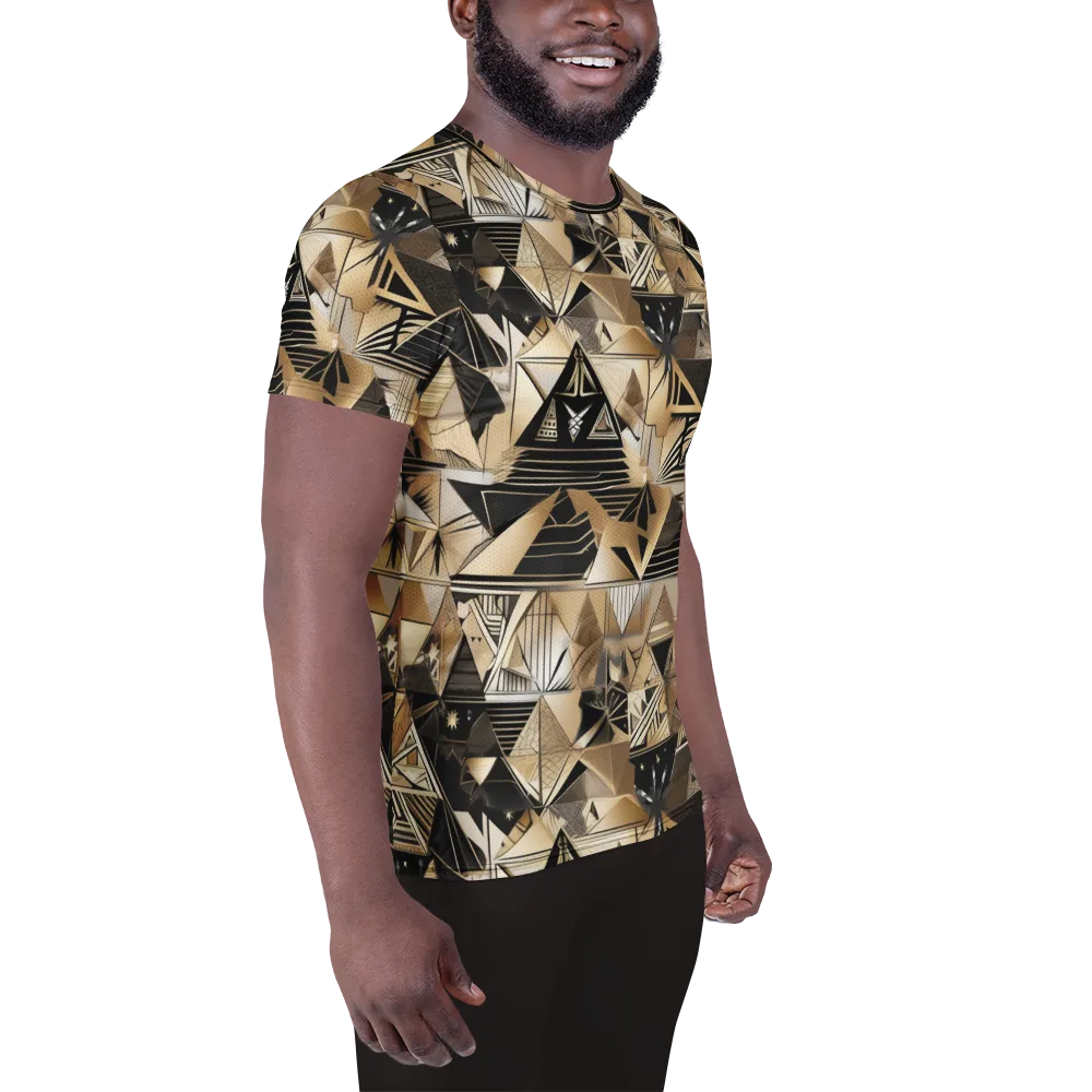 Nocturne Facets on Men's Athletic T-Shirt — Right