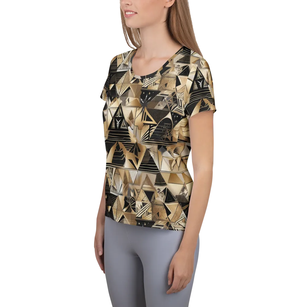 Nocturne Facets on Women's Athletic T-Shirt — Left