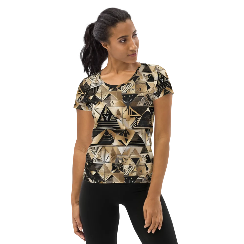 Nocturne Facets on Women's Athletic T-Shirt — Front