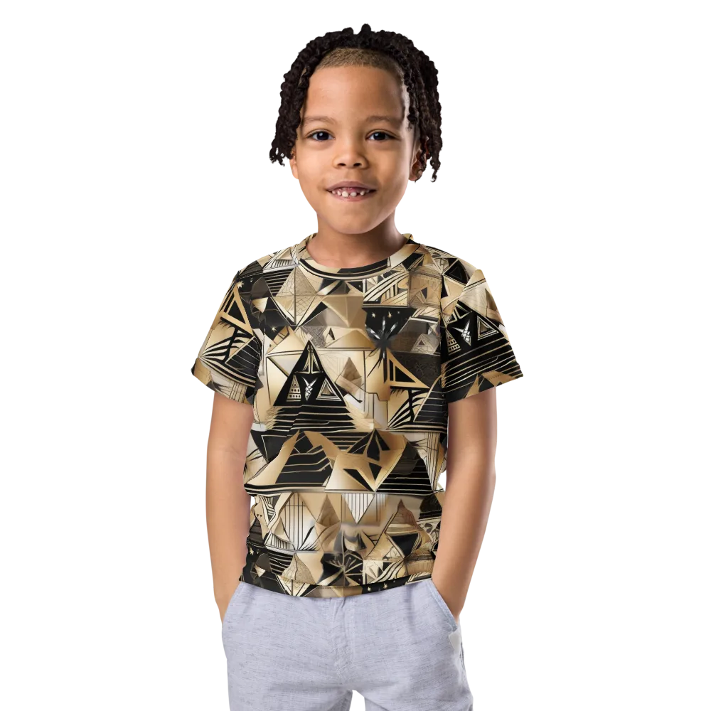 Nocturne Facets on Kids Crew Neck T-Shirt — Front
