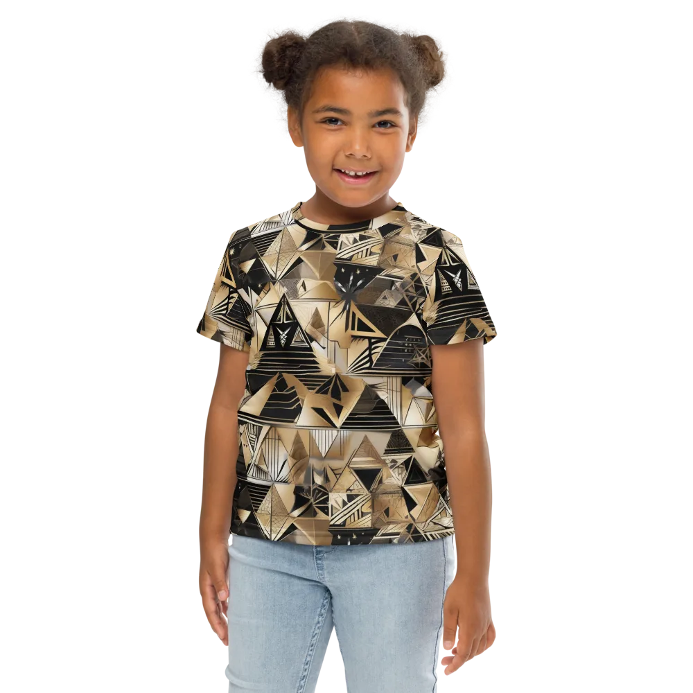 Nocturne Facets on Kids Crew Neck T-Shirt — Front