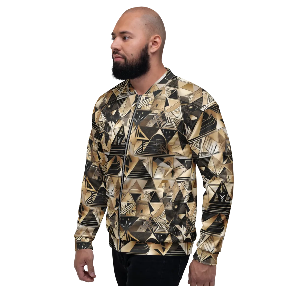 Nocturne Facets on Bomber Jacket — Left