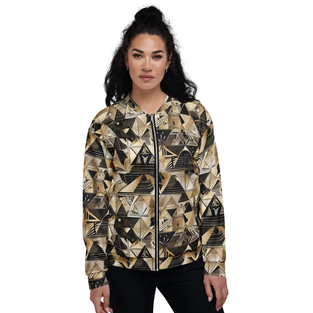 Nocturne Facets on Bomber Jacket — Front