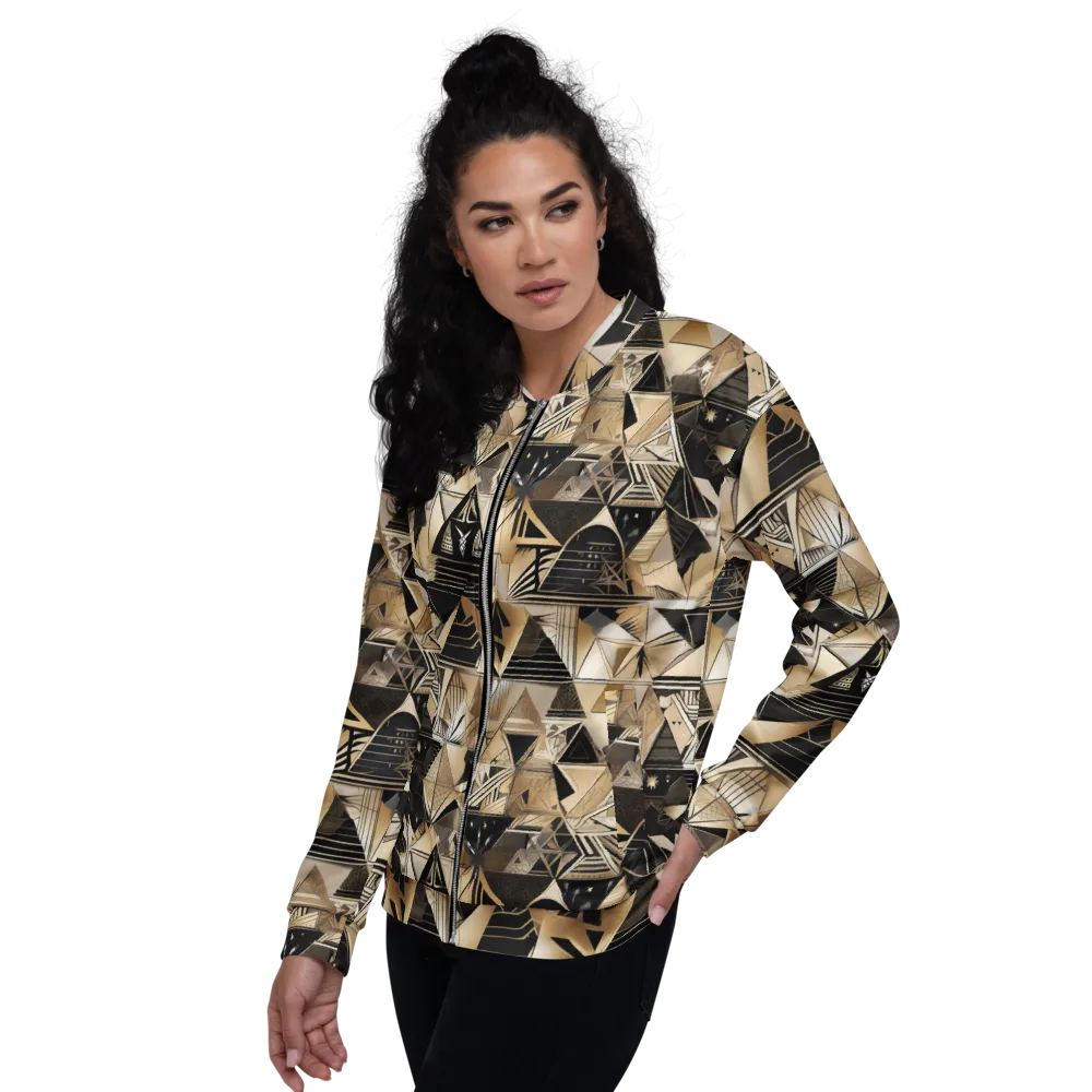Nocturne Facets on Bomber Jacket — Left