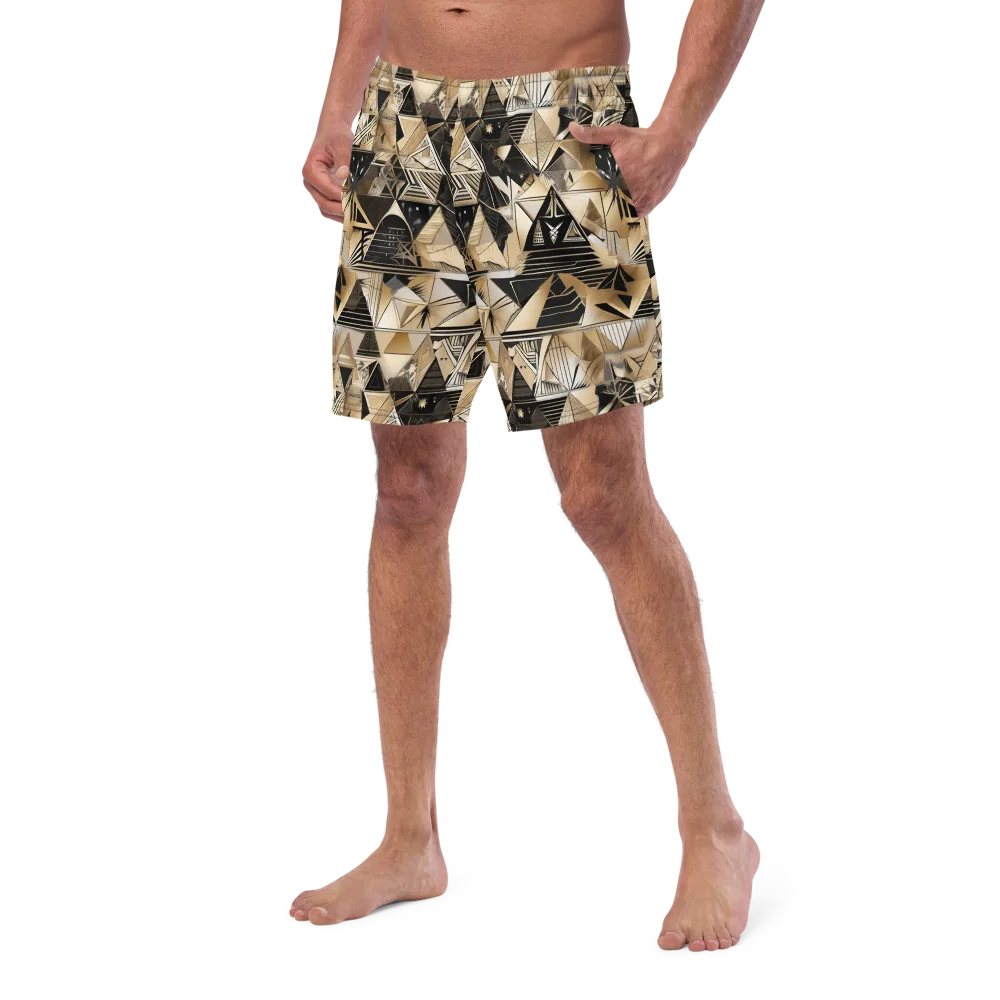 Nocturne Facets on Swim Trunks — Left Front