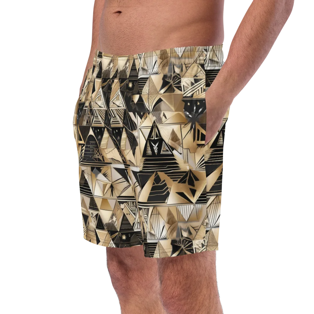 Nocturne Facets on Swim Trunks — Left Front