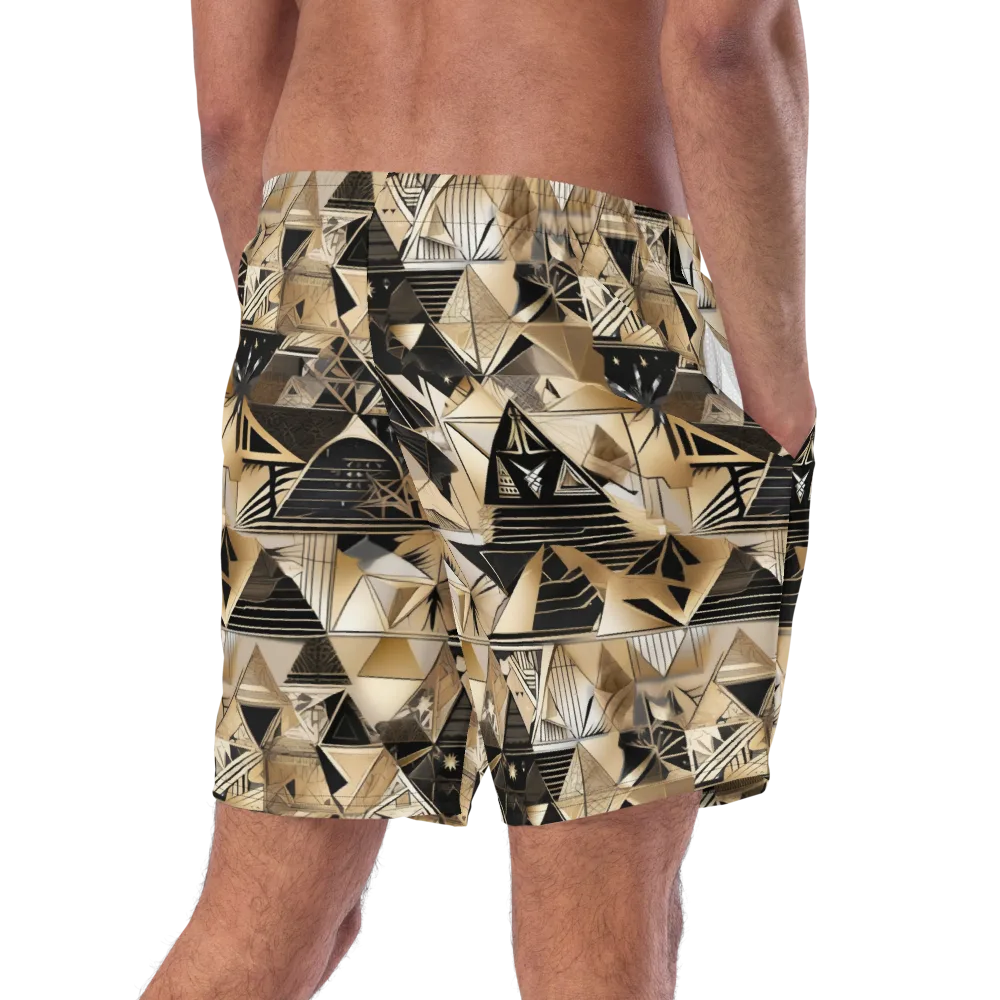 Nocturne Facets on Swim Trunks — Right Back